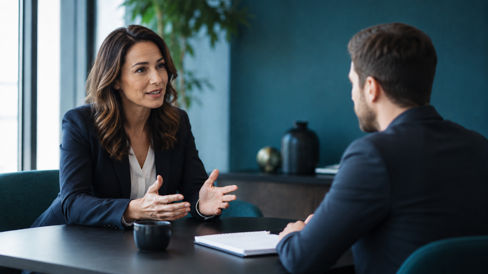 A one-to-one training and coaching conversation
